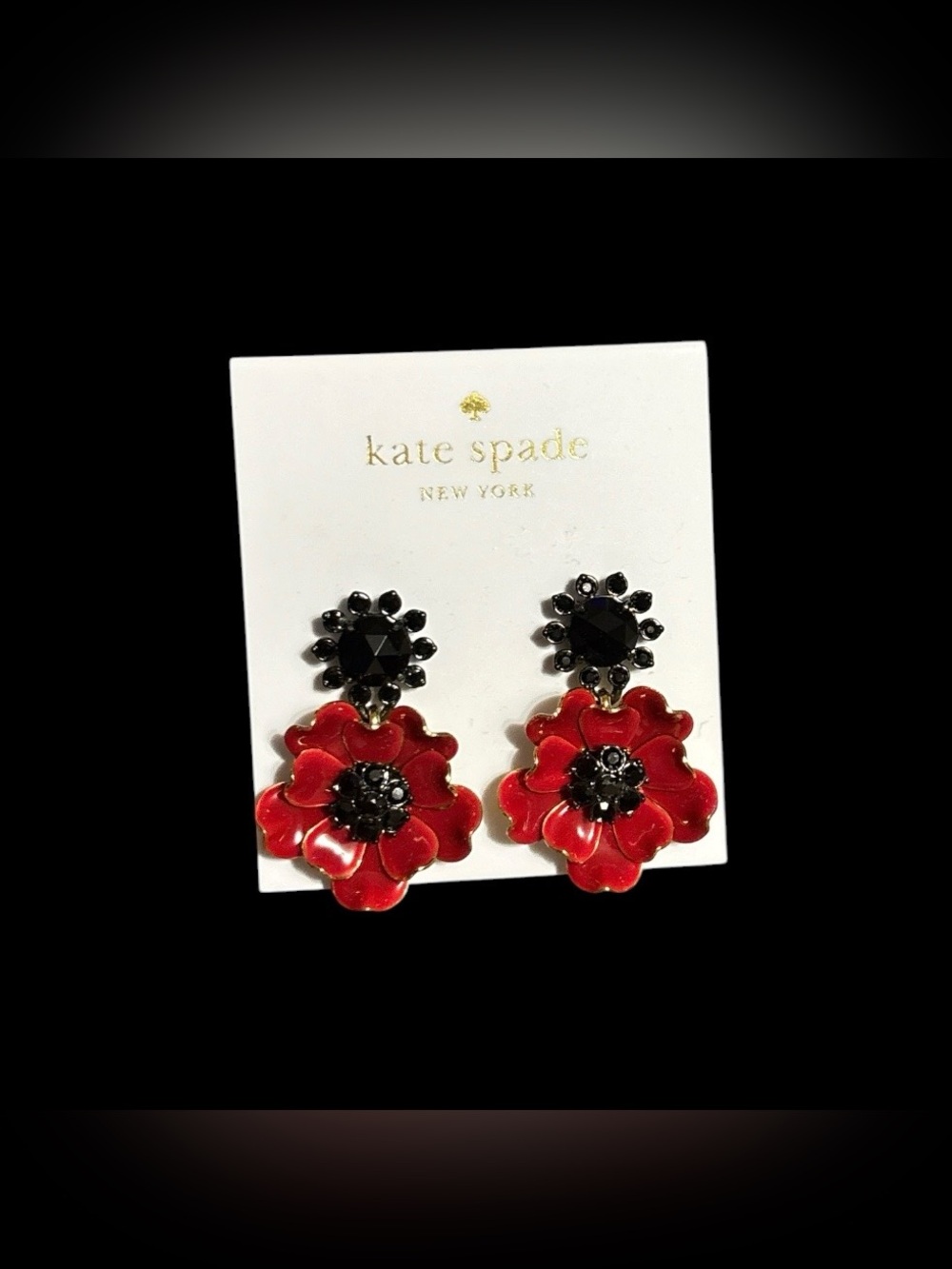 kate spade red multi stud earrings